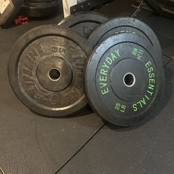 2 Sets of Bumper Plates | Set of 25lbs and 15lbs | 80LBS-