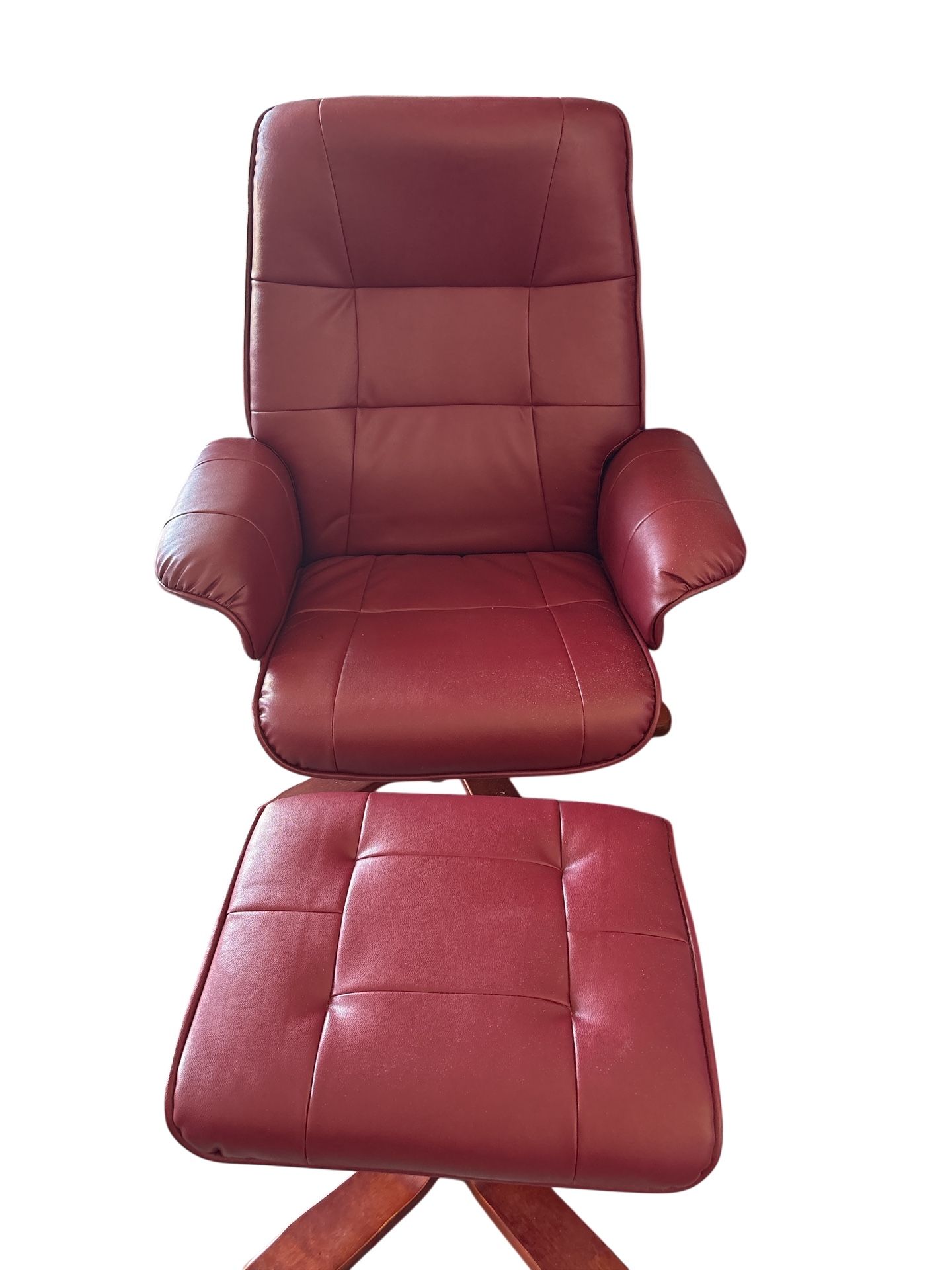 Leather Chair & Ottoman