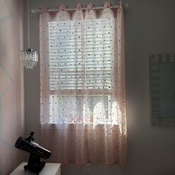 Baby  Pink Curtains Set Of 2 