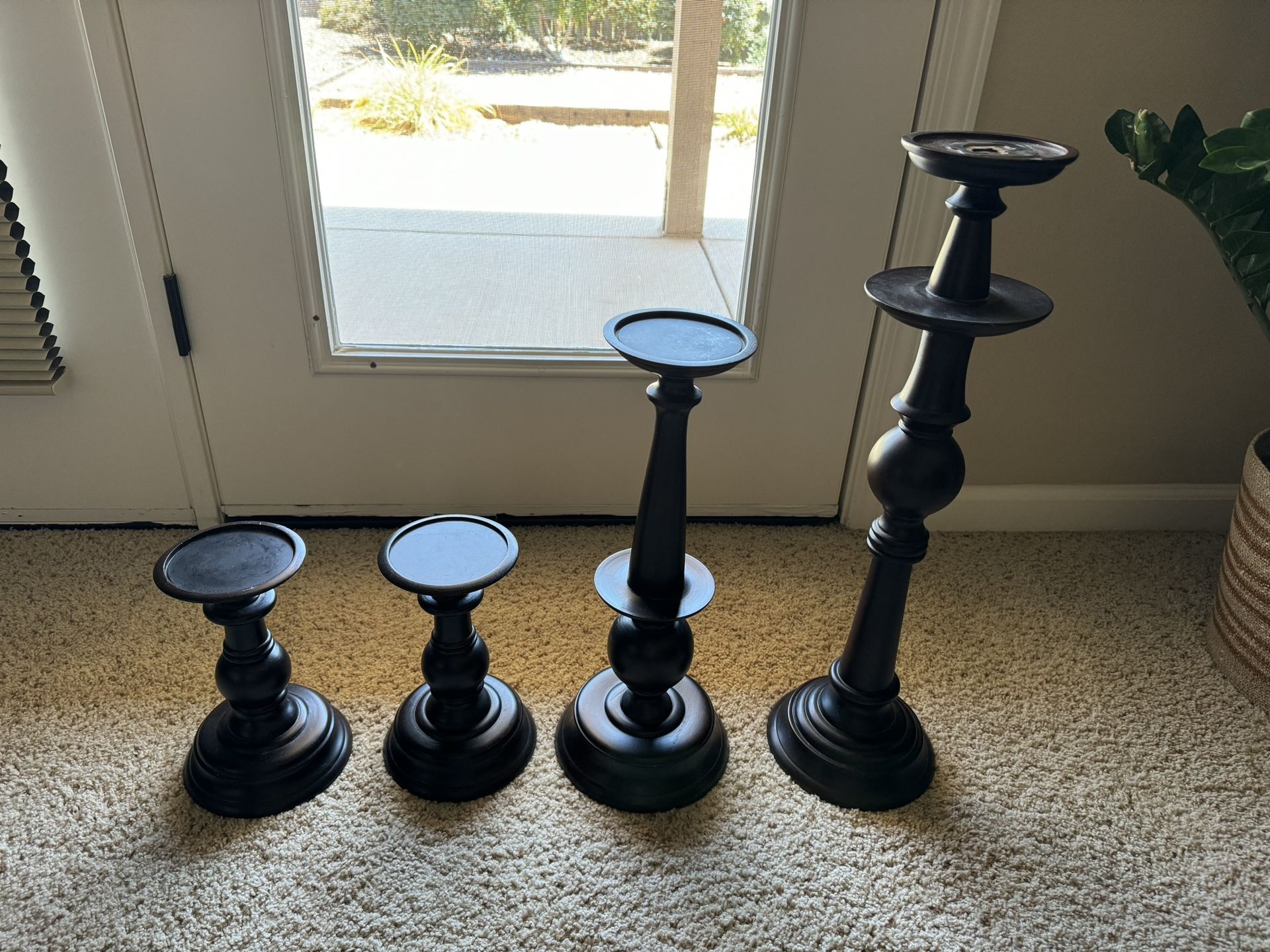 Pottery Barn Pillar Candle Holders