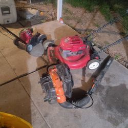 Toro 6.5 Lawn Mower.  Echo Blower. Troy Bolt Edger