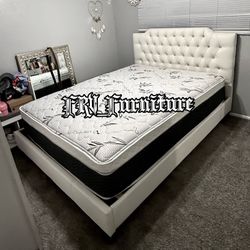 New Queen Bed Frame With Mattress 