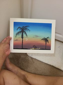 Hand Painted Canvas "Night Lights"