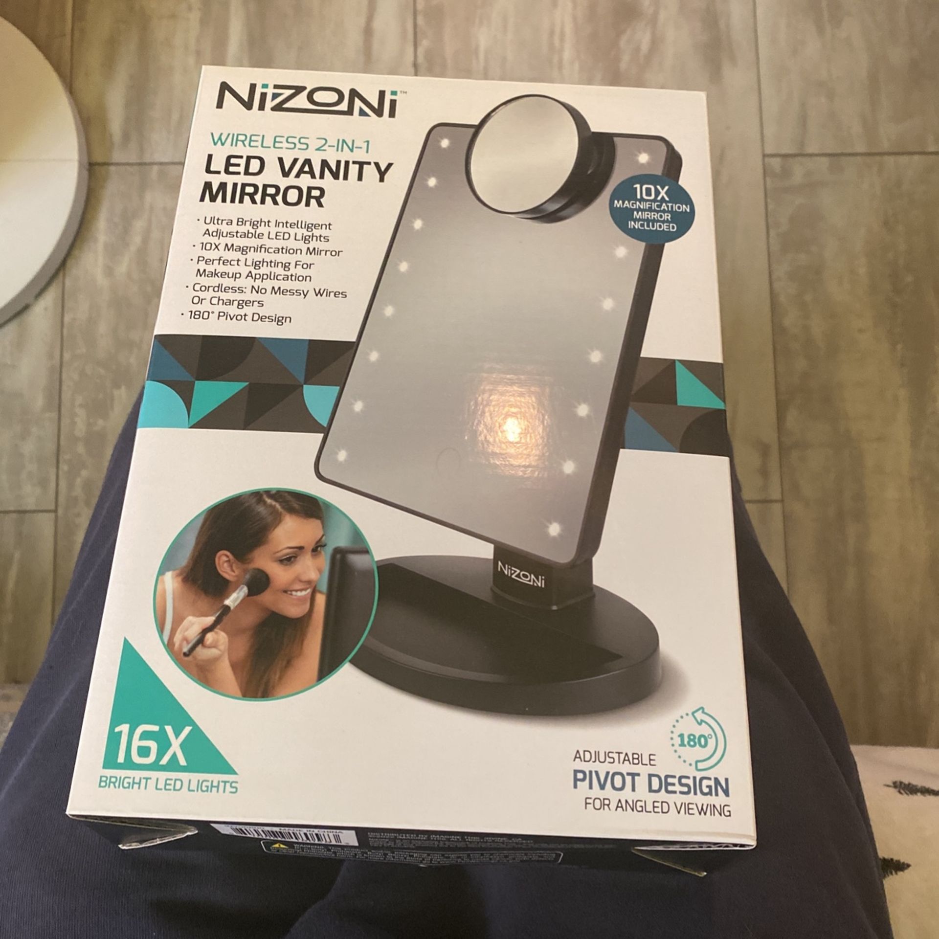 Nizoni Wireless 2 in 1 Led Vanity Mirror 