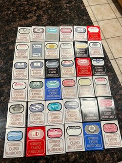 Authentic Casino Played Card Decks Lot of 35+