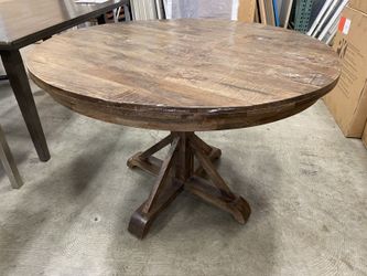 PIER 1 Rustic Farmhouse Style Round Pedestal Dining Table