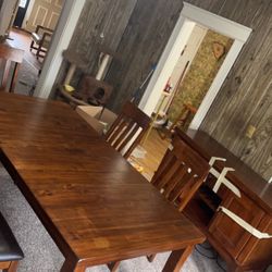 Wood Dining Table Set 