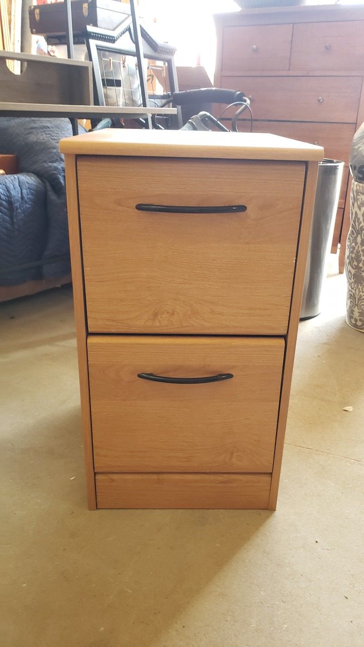 Wooden filing cabinet