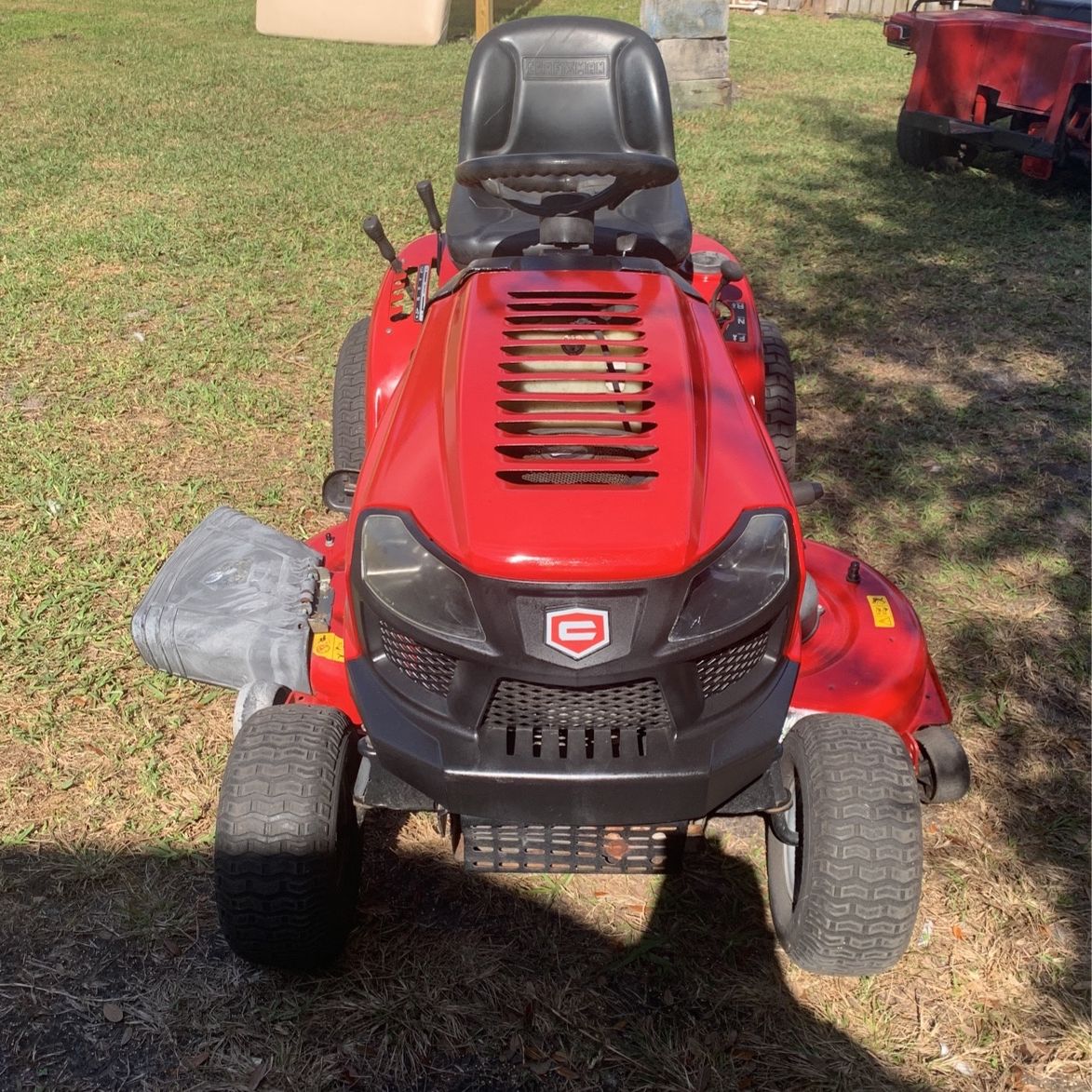 A craftsman T 1600 riding lawn tractor