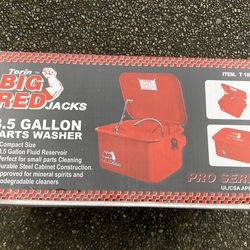 BIG RED T10035 Torin Portable Steel Cabinet Parts Washer with 110V Electric Pump, 3.5 Gallon Cap.