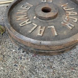 Two Fifty Pound Jack Lalane Olympic Plates/bar