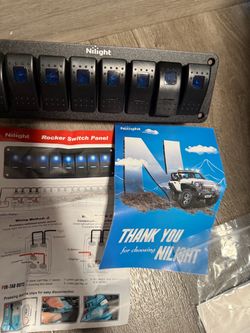 Nilight 8 Gang Rocker Switch Panel
