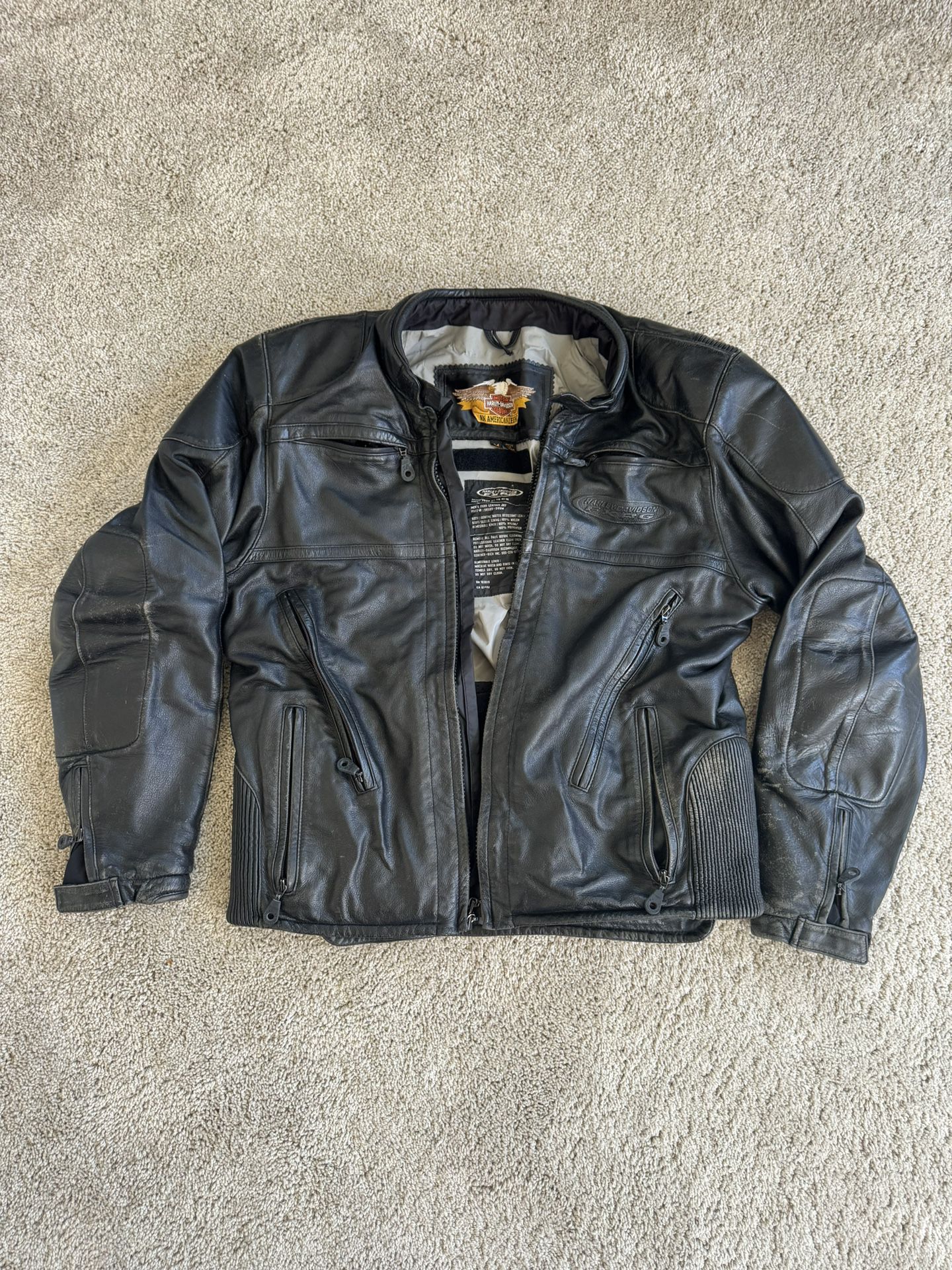 Authentic Harley Leather Jacket - Medium
