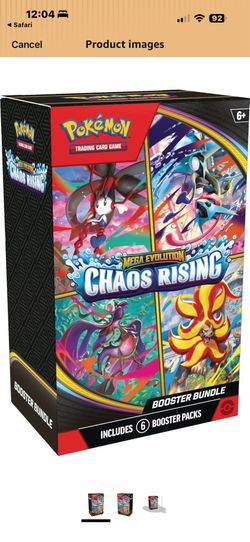 Pokemon chaos rising booster bundle pack of 6