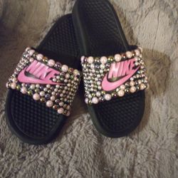 Bling Nike slides