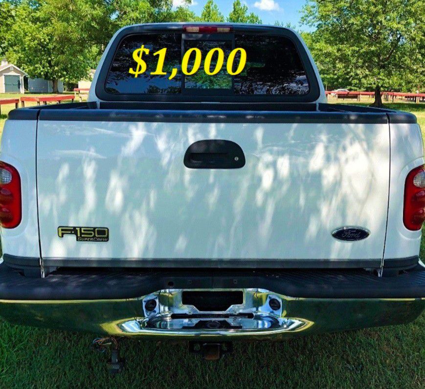 🟢💲1,OOO I m selling URGENTLY this Beautiful💚2OO2 Ford F15O nice Family truck XLT Super Crew Cab 4-Door Runs and drives very smoothly💪🟢