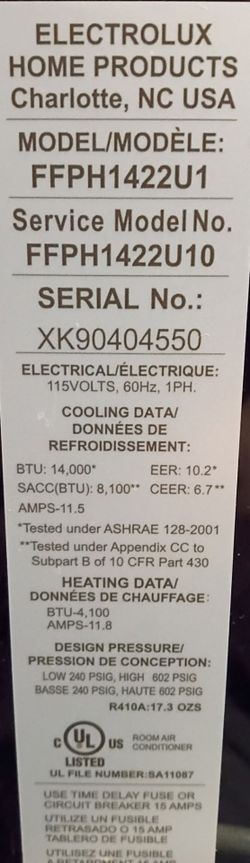 Frigidaire 14,000 BTU
