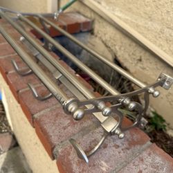 Brushed nickel shelf