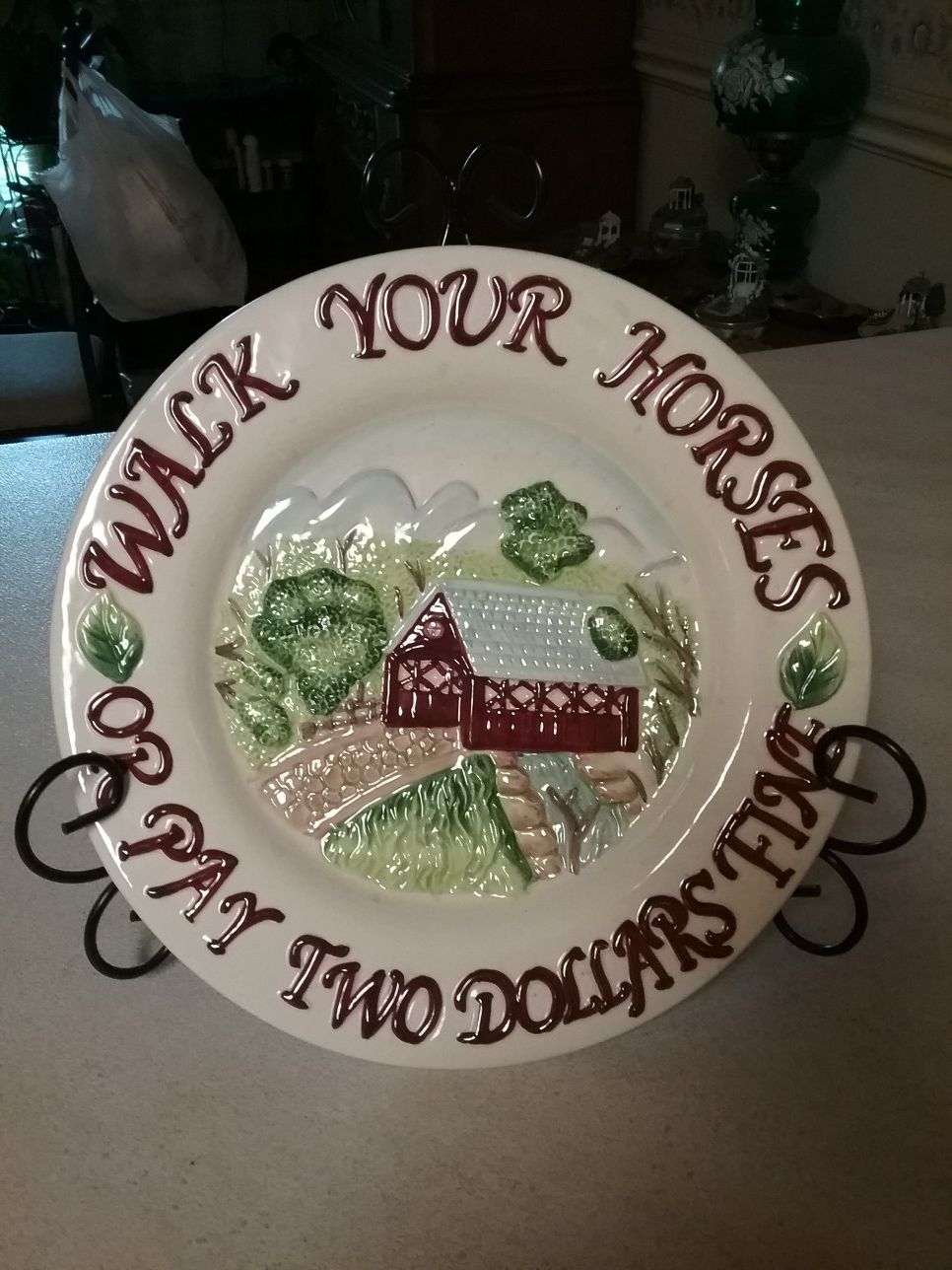 Walk your horse plate