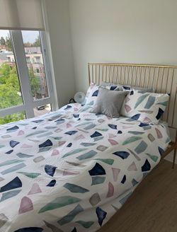 West Elm Stella Queen Bed – Antique Brass – $400 Excellent Condition