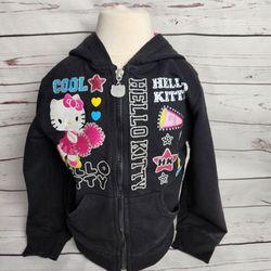 Hello Kitty Cheerleader Black Jacket  Girls Size XS.  
