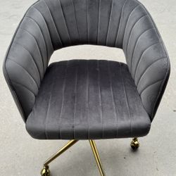 2 Desk Chair Grey/Gold 