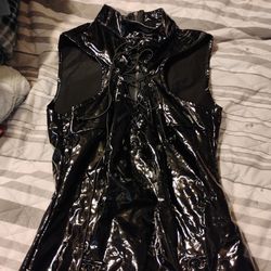 Spandex black mini dress