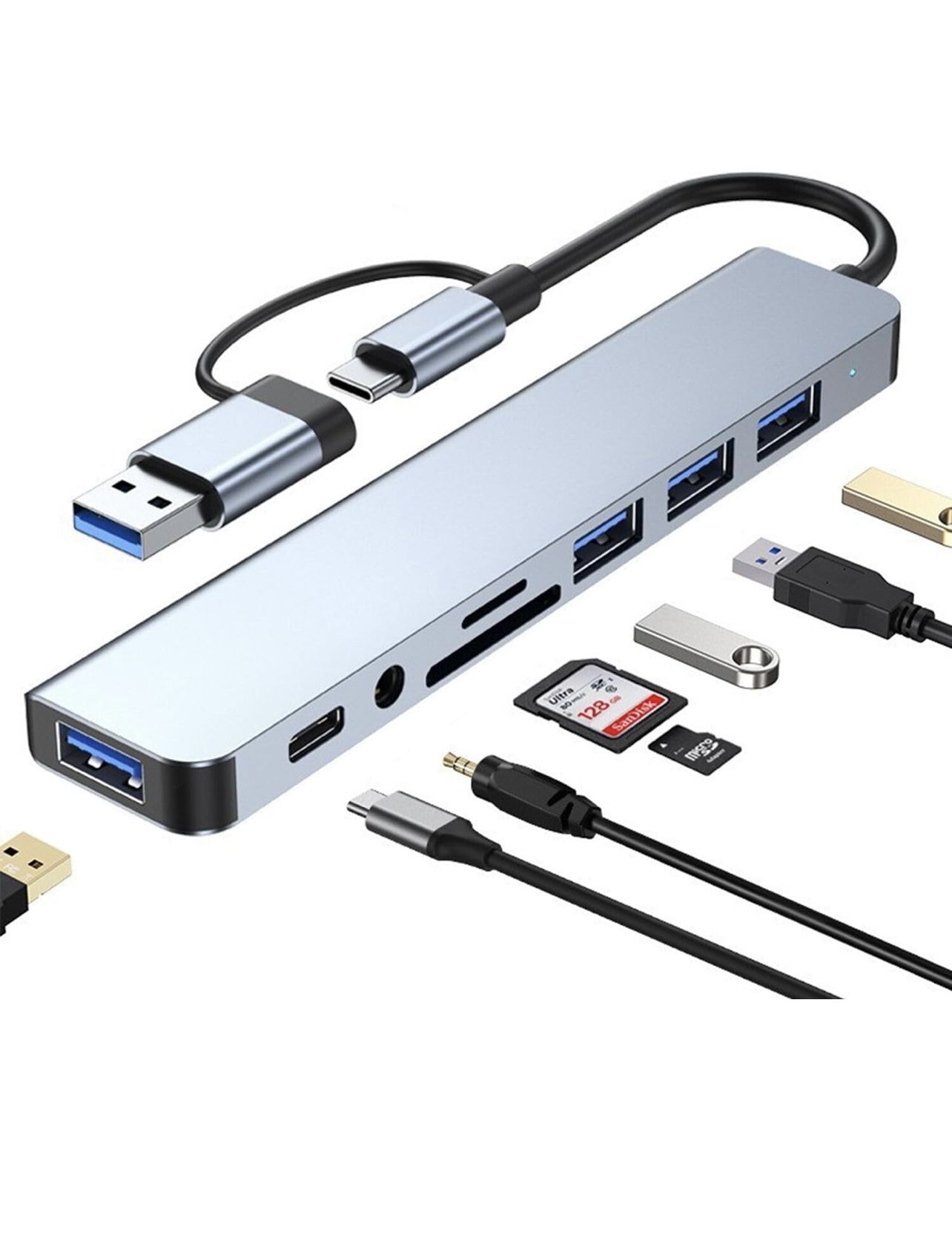 USB C Hub USB Hub 3.0, 8 in 1 adapter