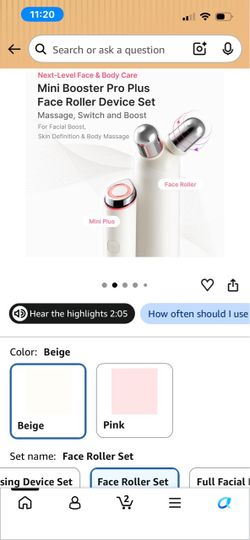 Mini Booster Pro Plus Face Roller Device Set