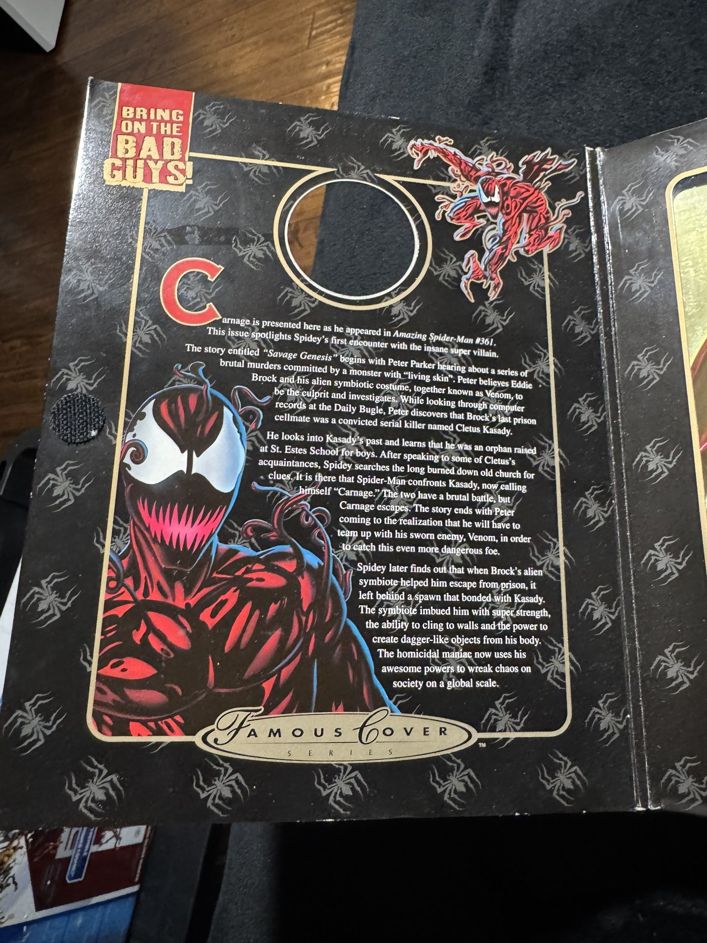 Carnage Marvel Famous Covers Amazing Spiderman 361 Figure W Box 8