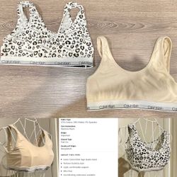 Set of 2! CALVIN KLEIN Carousel Racerback Bralettes!