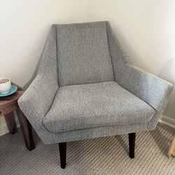 Large Gray Article Chair