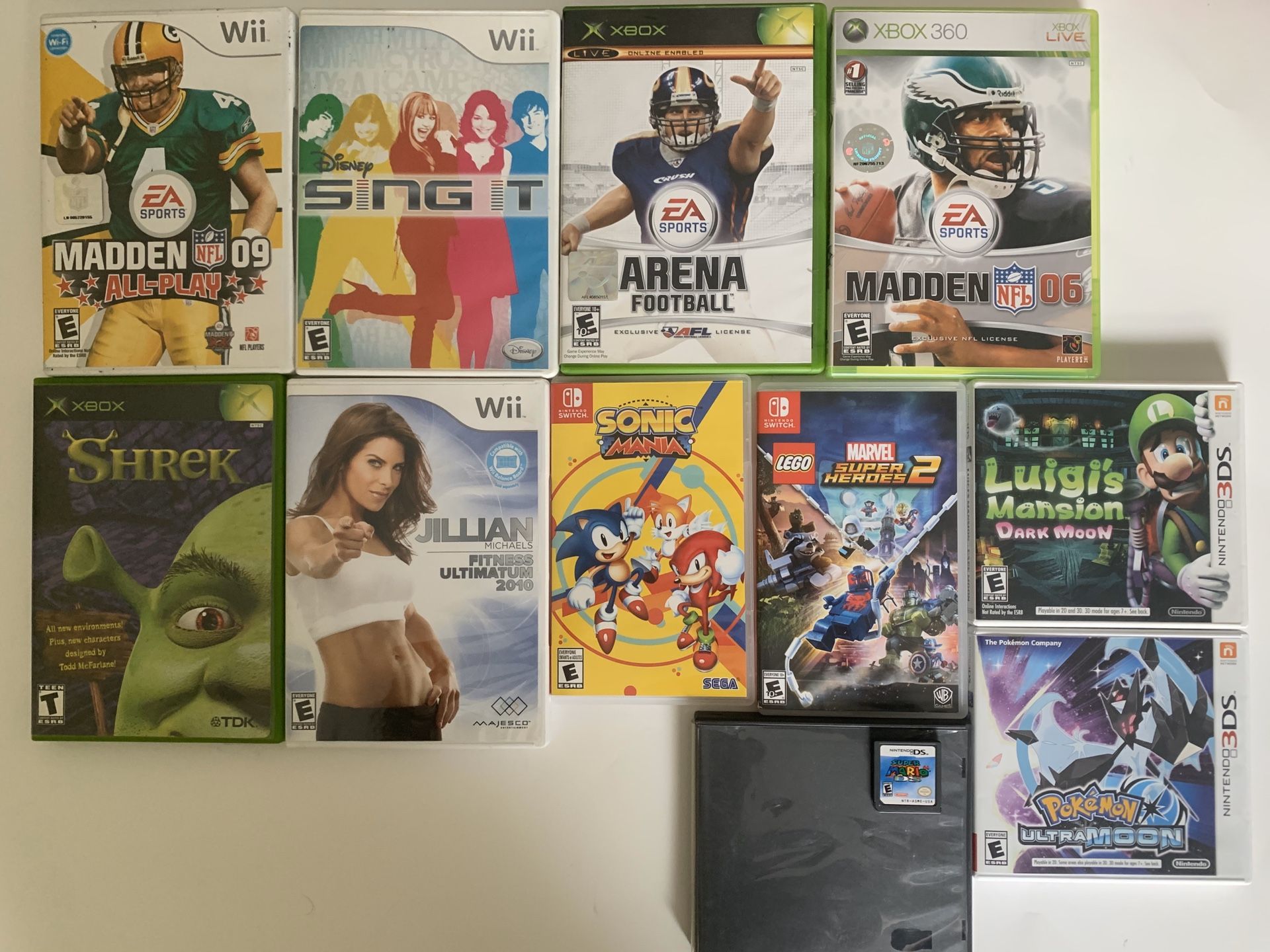 Video Games Lot (Xbox, Xbox 360, Wii, Nintendo DS and 3DS