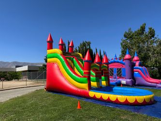 16 foot waterslide with blower and stakes