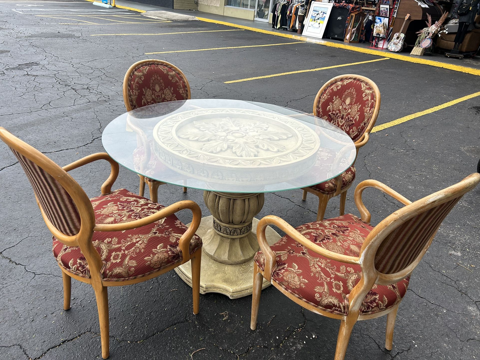 Dining room table and four beautiful chairs