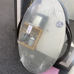 New 25 x 15Inch Oval Mirror White Frameless Mirror for Bathroom Wall Mirror Modern Vanity Mirror
