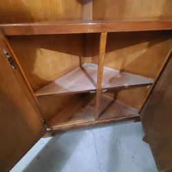 Corner Vintage Storage Cabinet 