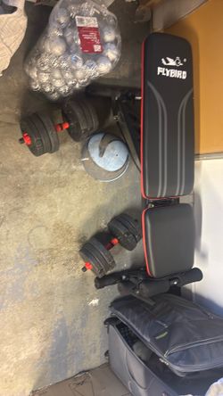 Weight bench and dum bells
