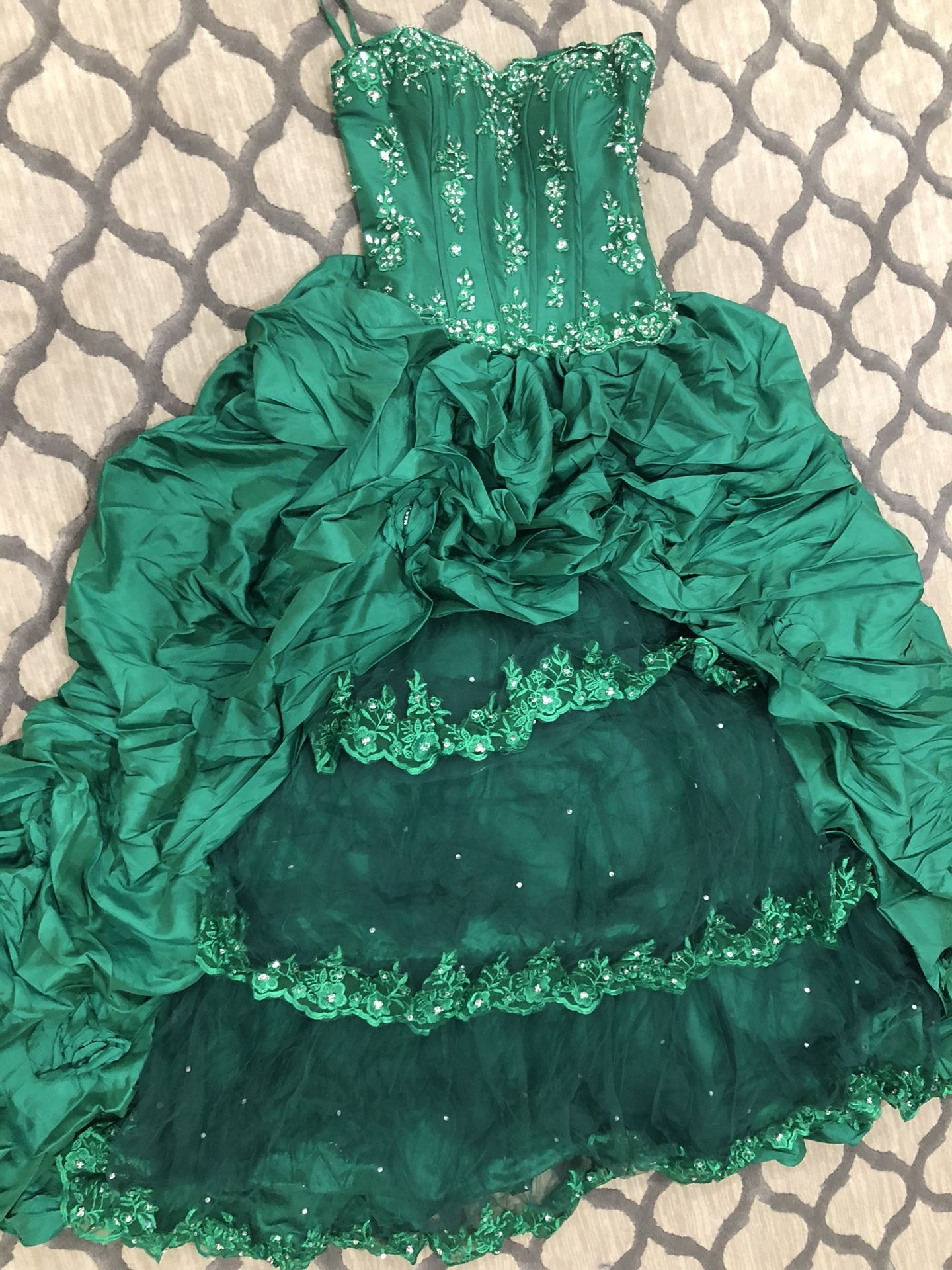 Green prom gown