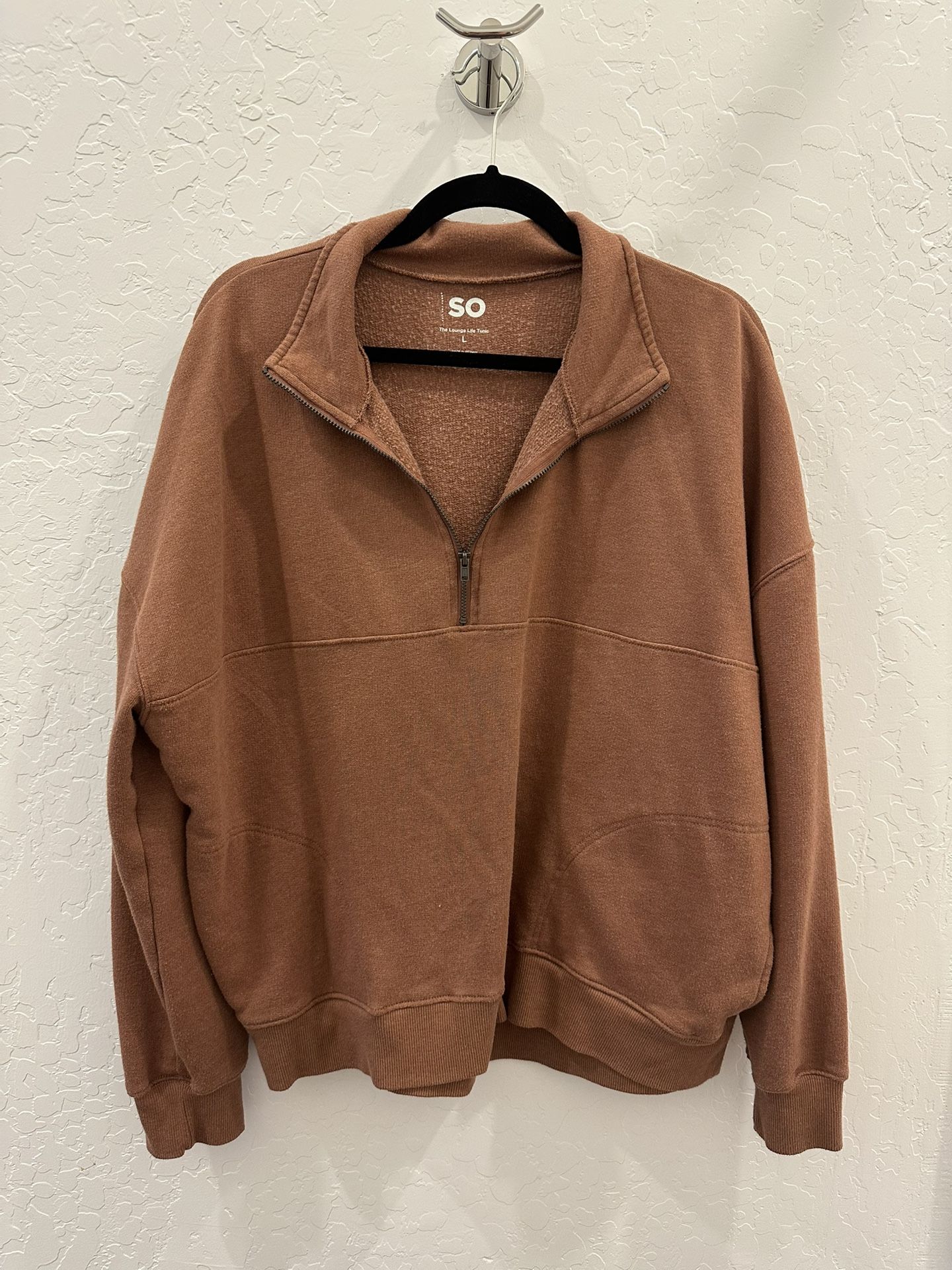 L - SO Clothing - Lounge Zip Front Tunic
