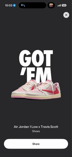 TRAVIS SCOTT JORDAN 1 SIZE 11