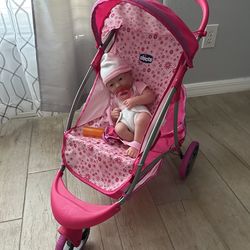 Chico stroller and baby