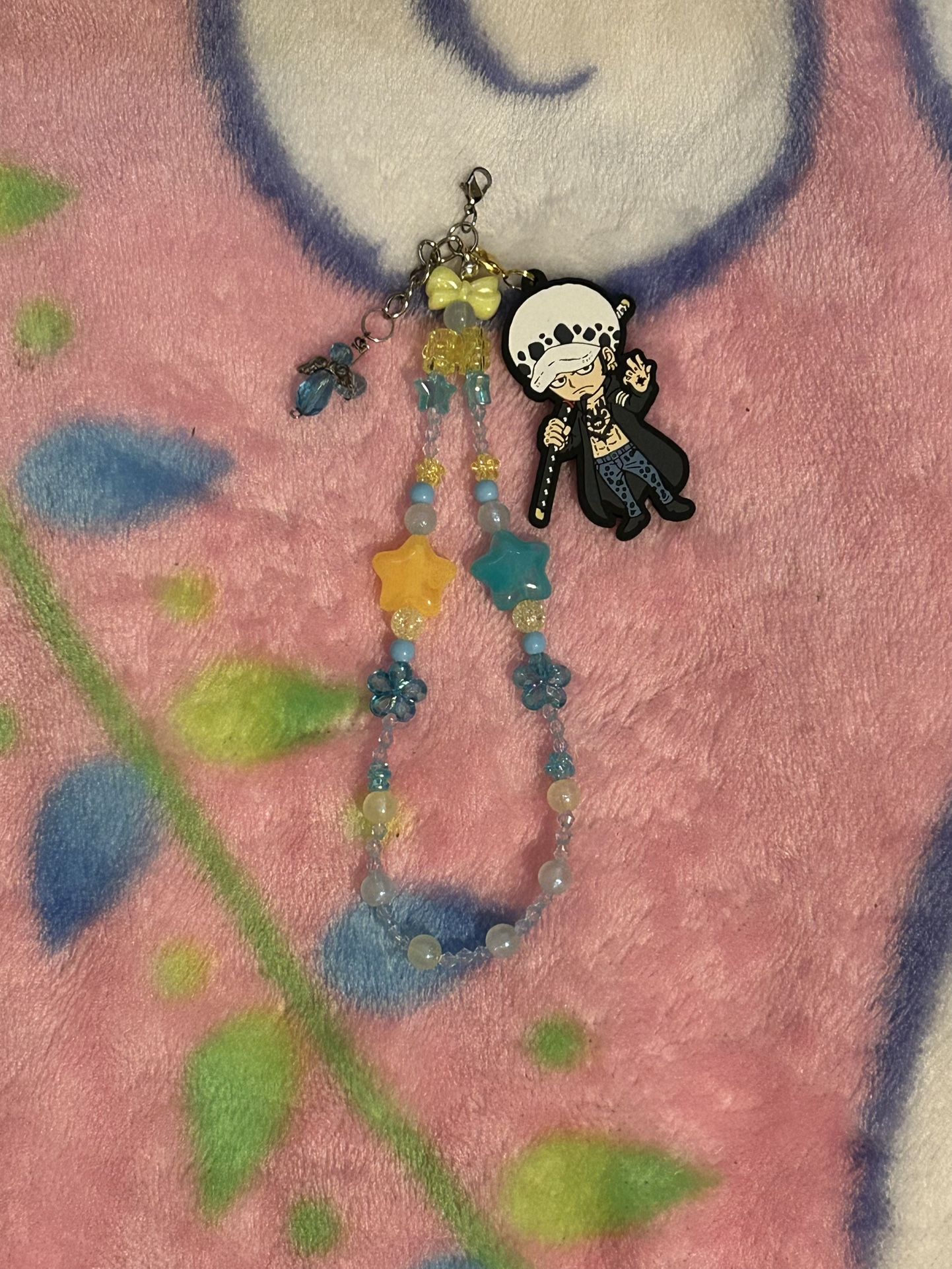 Cute blue and yellow phone charm