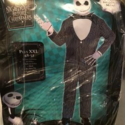 Disney Nightmare Before Christmas Jack Skellington Adult Costume Size XXL -NEW