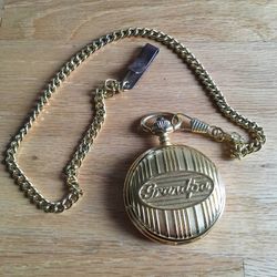 Grandpa Gold Tone Pocketwatch with chain
