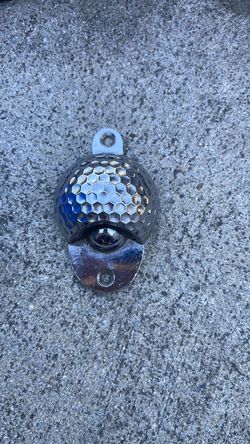 Silver Golf Ball Bottle Opener
