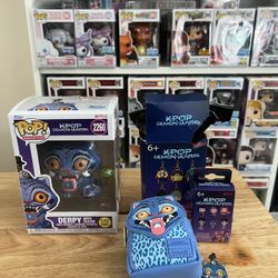 Derpy Loungefly Bag Charm Keychain, Pin & Funko Pop #2260 K-Pop Demon Hunters