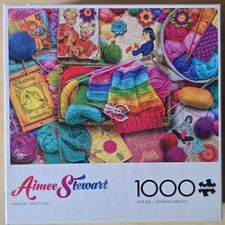 Buffalo Aimee Stewart Vintage Knitting 1000-Piece Puzzle