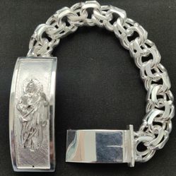 Esclava San Judas Plata 925 / 925 St Jude Bracelet 