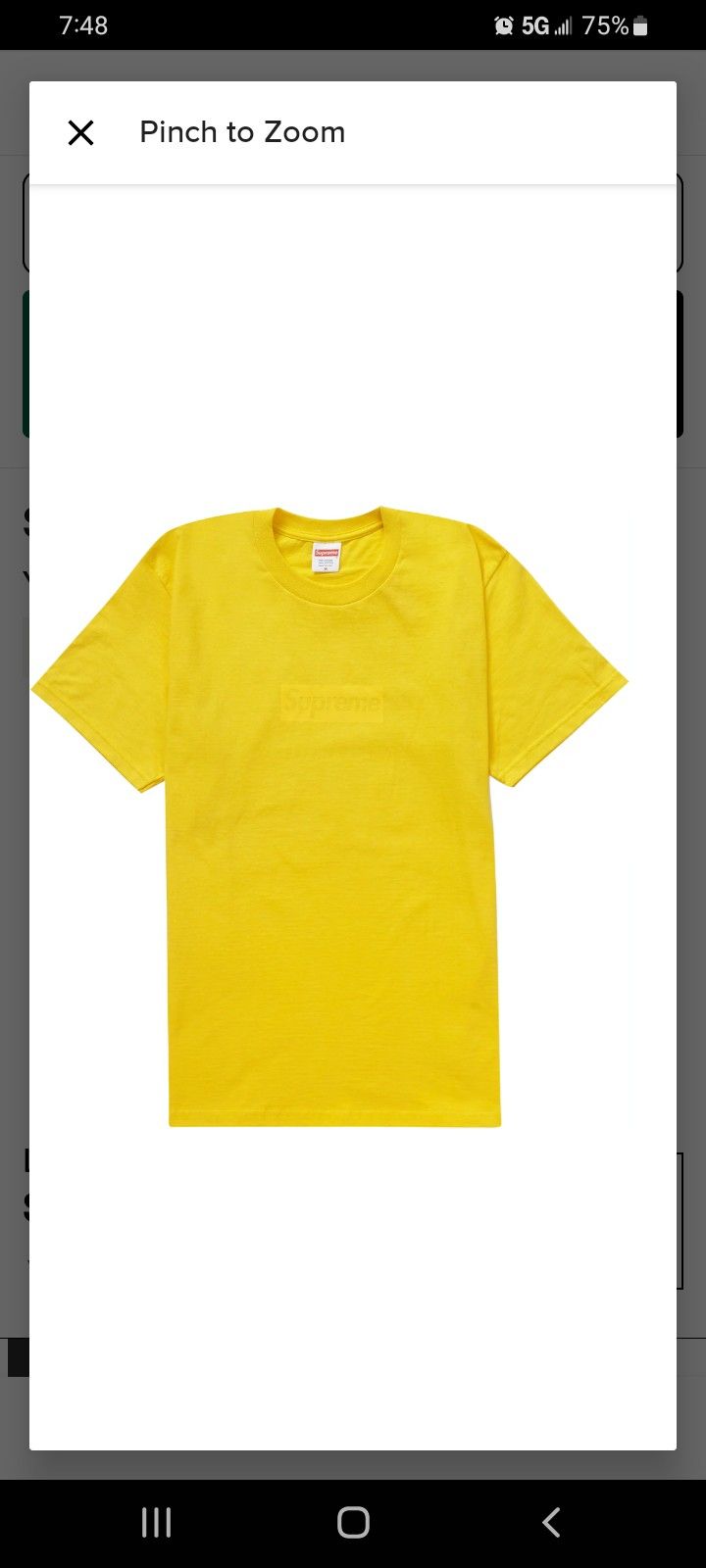 SUPREME BOX LOGO TONAL TEE DROPPED ON THURSDAY SIZE LARGE